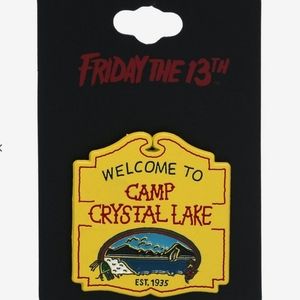 Friday the 13th Camp Crystal Lake Sign Enamel Pin